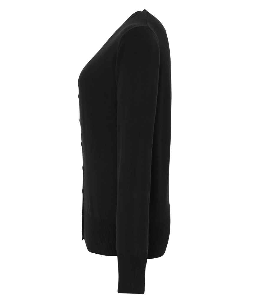 Premier Ladies Essential Acrylic V Neck Cardigan in by Premier — Custom branded clothing by Print Press, featuring premium embroidery produced in our specialist print lab in the UK.