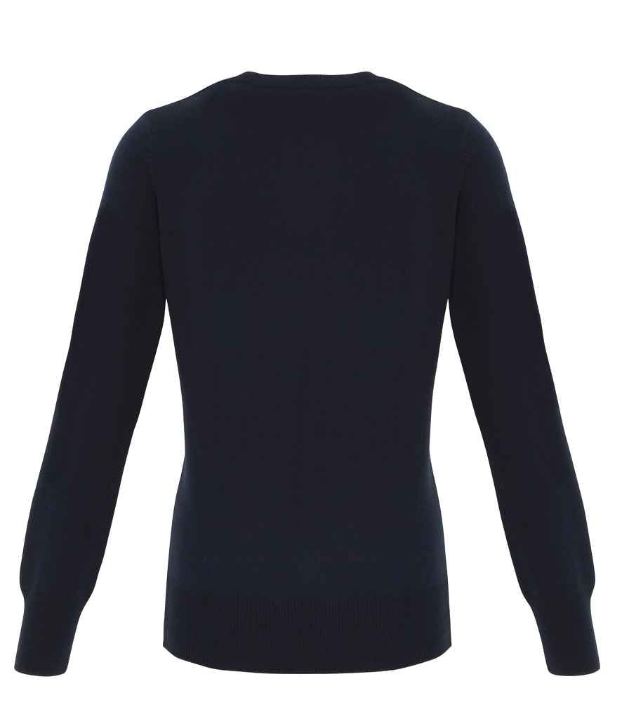 Premier Ladies Essential Acrylic V Neck Cardigan in by Premier — Custom branded clothing by Print Press, featuring premium embroidery produced in our specialist print lab in the UK.