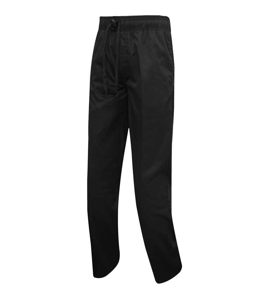 Premier Select Slim Leg Chef's Trousers in by Premier — Custom branded clothing by Print Press, featuring premium embroidery produced in our specialist print lab in the UK.