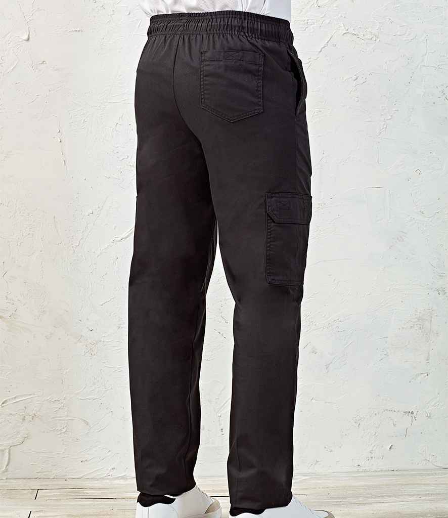 Premier Essential Chef's Cargo Trousers in by Premier — Custom branded clothing by Print Press, featuring premium embroidery produced in our specialist print lab in the UK.
