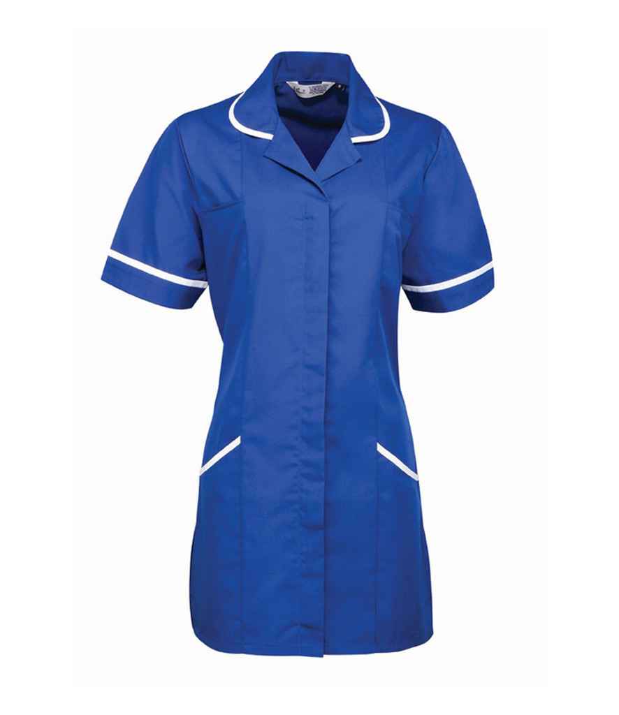 Premier Ladies Vitality Healthcare Tunic in Royal Blue by Premier — Custom branded clothing by Print Press, featuring premium embroidery produced in our specialist print lab in the UK.