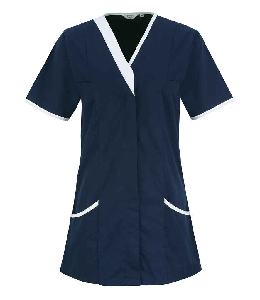 Premier Ladies Daisy Healthcare Tunic in by Premier — Custom branded clothing by Print Press, featuring premium embroidery produced in our specialist print lab in the UK.