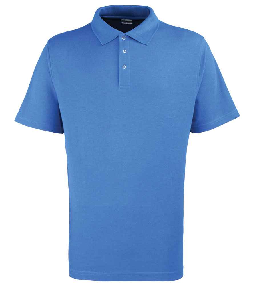 Premier Stud Pique Polo Shirt in by Premier — Custom branded clothing by Print Press, featuring premium embroidery produced in our specialist print lab in the UK.