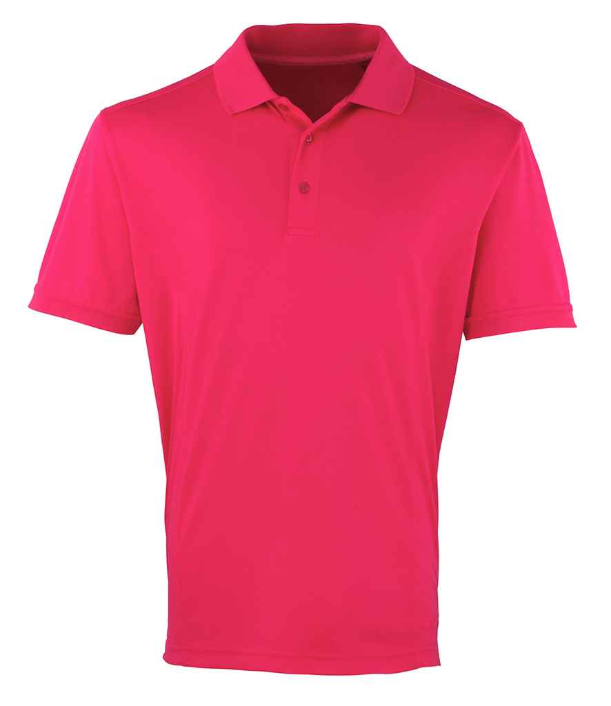 Premier Coolchecker Pique Polo Shirt - (2nd Colours) in Hot Pink by Premier — Custom branded clothing by Print Press, featuring premium embroidery produced in our specialist print lab in the UK.