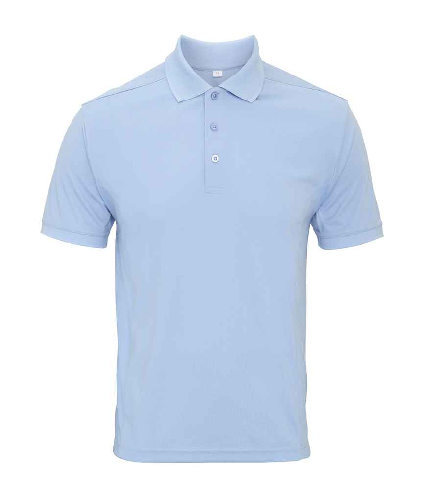 Premier Coolchecker Pique Polo Shirt - (2nd Colours) in Light Blue by Premier — Custom branded clothing by Print Press, featuring premium embroidery produced in our specialist print lab in the UK.