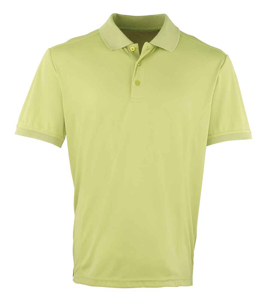 Premier Coolchecker Pique Polo Shirt - (2nd Colours) in Lime Green by Premier — Custom branded clothing by Print Press, featuring premium embroidery produced in our specialist print lab in the UK.