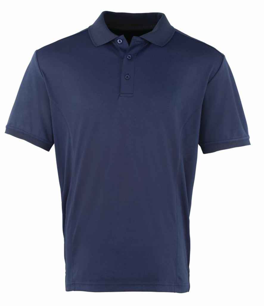 Premier Coolchecker Pique Polo Shirt - (2nd Colours) in Navy by Premier — Custom branded clothing by Print Press, featuring premium embroidery produced in our specialist print lab in the UK.