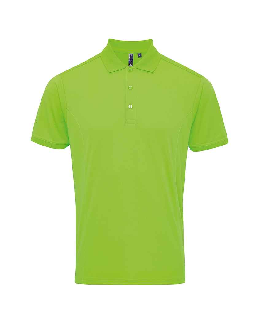 Premier Coolchecker Pique Polo Shirt in Neon Green by Premier — Custom branded clothing by Print Press, featuring premium embroidery produced in our specialist print lab in the UK.