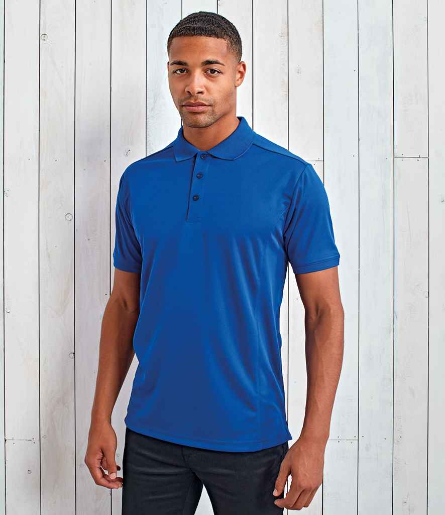 Premier Coolchecker Pique Polo Shirt in Royal Blue by Premier — Custom branded clothing by Print Press, featuring premium embroidery produced in our specialist print lab in the UK.