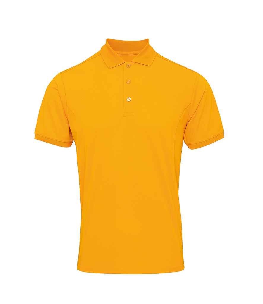 Premier Coolchecker Pique Polo Shirt in Sunflower by Premier — Custom branded clothing by Print Press, featuring premium embroidery produced in our specialist print lab in the UK.