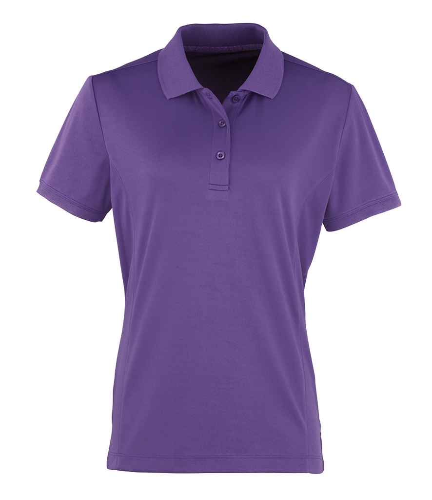 Premier Ladies Coolchecker Pique Polo Shirt in Purple by Premier — Custom branded clothing by Print Press, featuring premium embroidery produced in our specialist print lab in the UK.