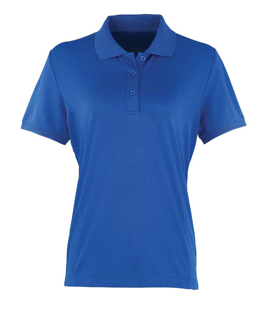 Premier Ladies Coolchecker Pique Polo Shirt in by Premier — Custom branded clothing by Print Press, featuring premium embroidery produced in our specialist print lab in the UK.