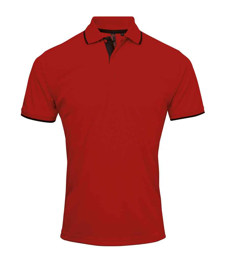 Premier Contrast Coolchecker Pique Polo Shirt in by Premier — Custom branded clothing by Print Press, featuring premium embroidery produced in our specialist print lab in the UK.