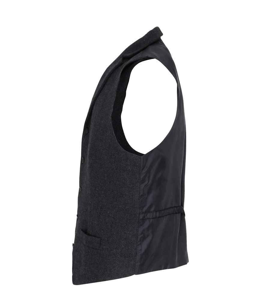 Premier Herringbone Waistcoat in by Premier — Custom branded clothing by Print Press, featuring premium embroidery produced in our specialist print lab in the UK.