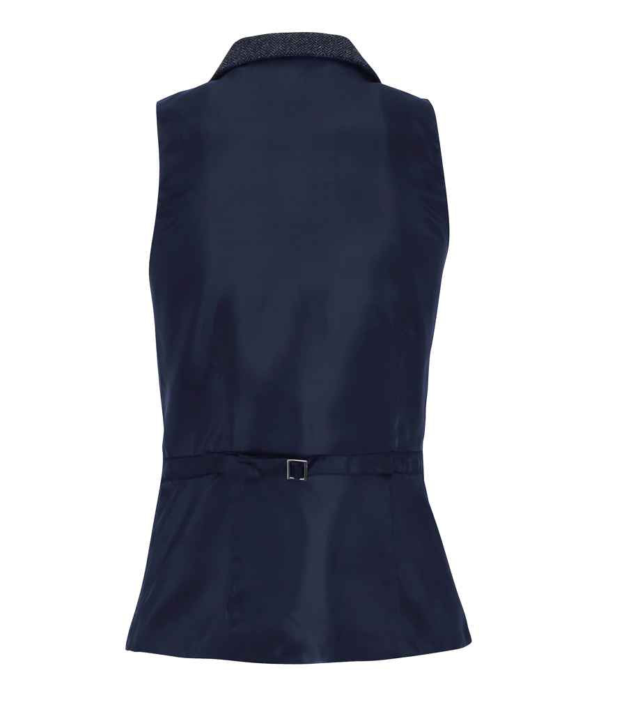 Premier Ladies Herringbone Waistcoat in by Premier — Custom branded clothing by Print Press, featuring premium embroidery produced in our specialist print lab in the UK.