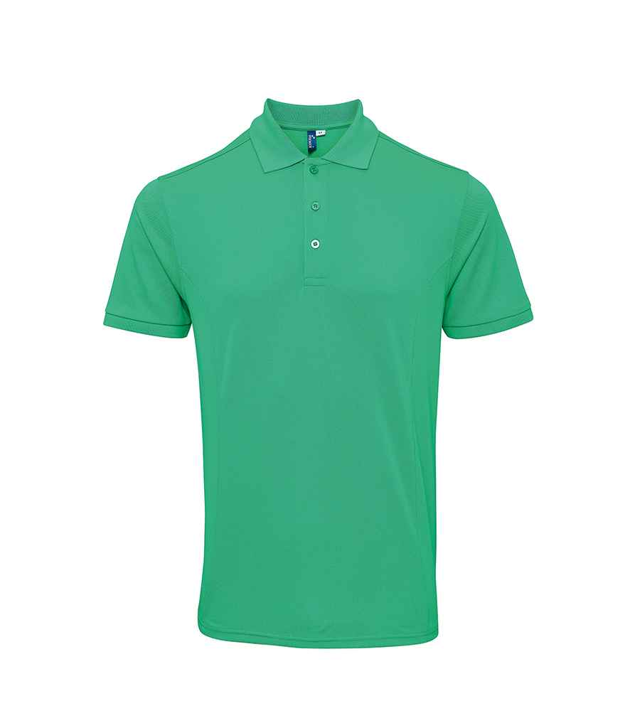 Premier Coolchecker Plus Pique Polo Shirt in Kelly by Premier — Custom branded clothing by Print Press, featuring premium embroidery produced in our specialist print lab in the UK.
