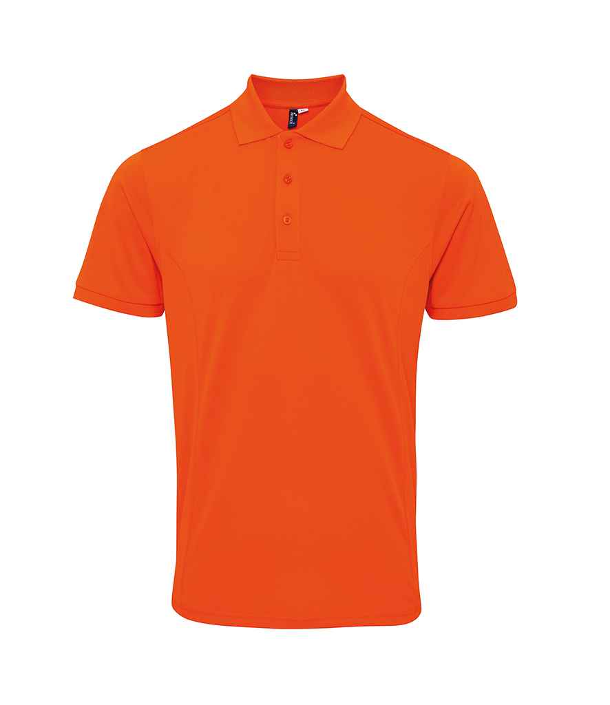 Premier Coolchecker Plus Pique Polo Shirt in Orange by Premier — Custom branded clothing by Print Press, featuring premium embroidery produced in our specialist print lab in the UK.