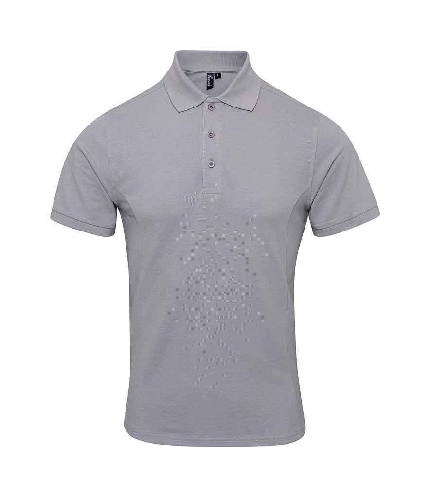 Premier Coolchecker Plus Pique Polo Shirt in Silver by Premier — Custom branded clothing by Print Press, featuring premium embroidery produced in our specialist print lab in the UK.