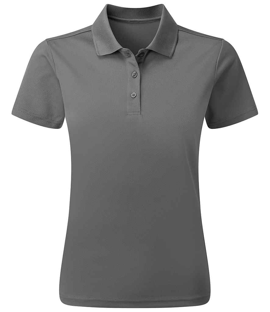 Premier Ladies Spun Dyed Sustainable Polo Shirt in Dark Grey by Premier — Custom branded clothing by Print Press, featuring premium embroidery produced in our specialist print lab in the UK.