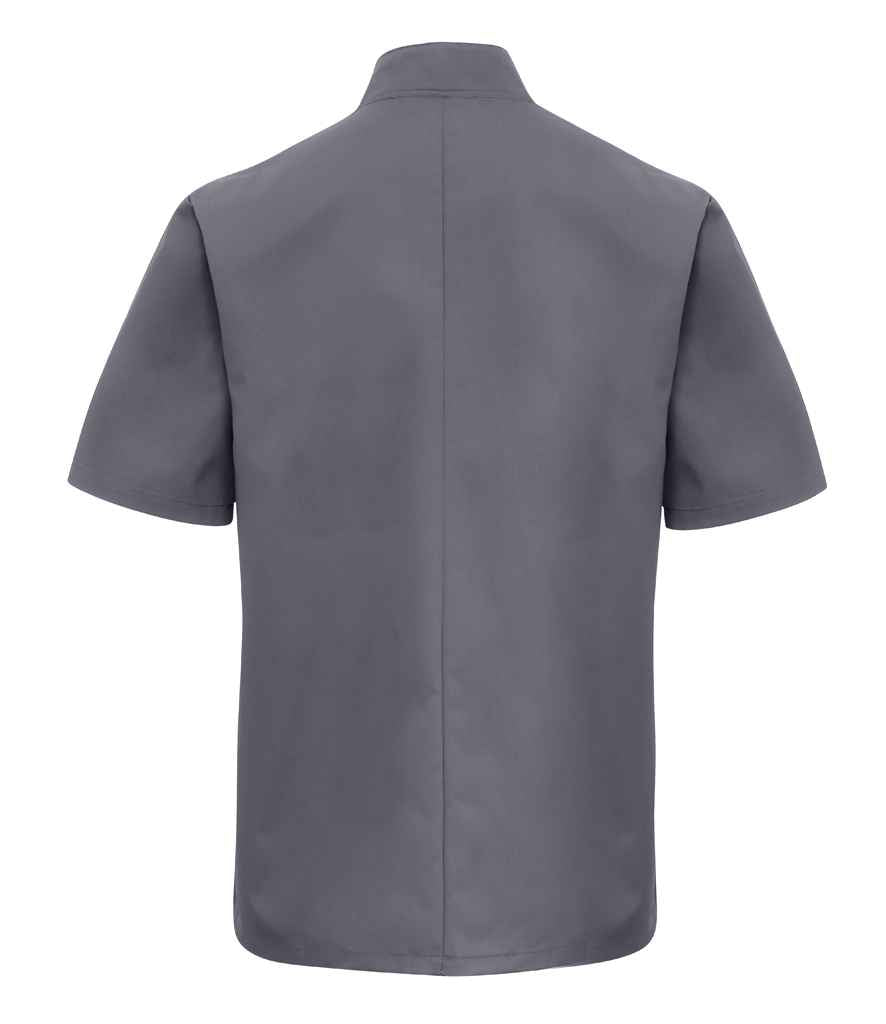 Premier Short Sleeve Chef's Jacket in by Premier — Custom branded clothing by Print Press, featuring premium embroidery produced in our specialist print lab in the UK.