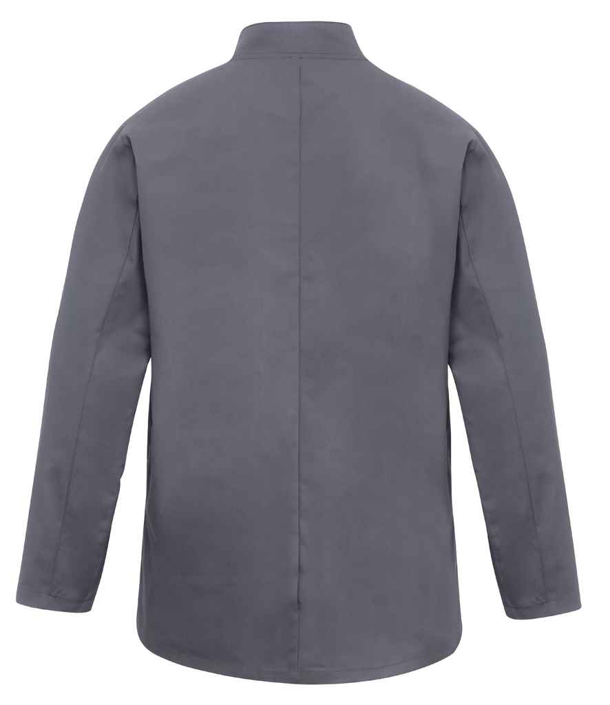 Premier Long Sleeve Chef's Jacket in by Premier — Custom branded clothing by Print Press, featuring premium embroidery produced in our specialist print lab in the UK.