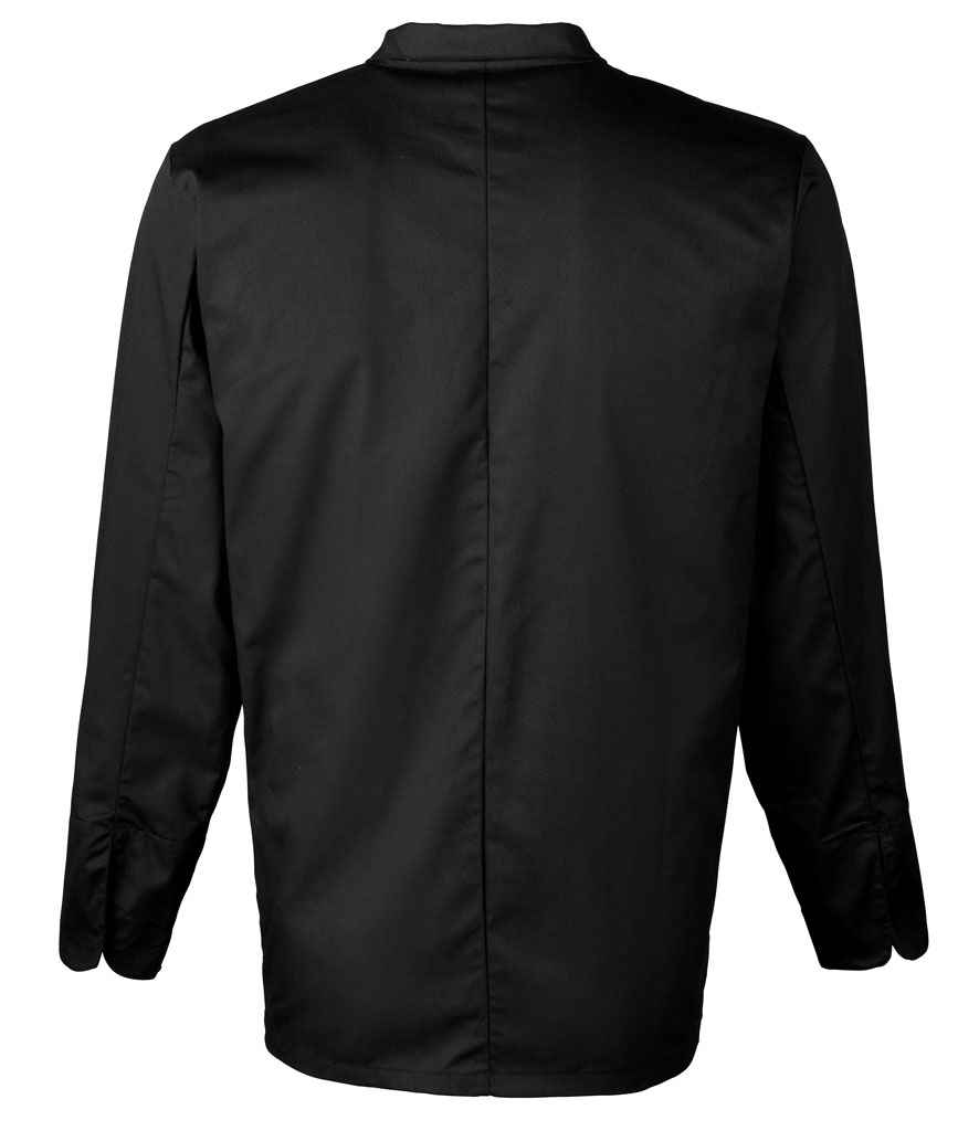 Premier Unisex Cuisine Chef's Jacket in by Premier — Custom branded clothing by Print Press, featuring premium embroidery produced in our specialist print lab in the UK.