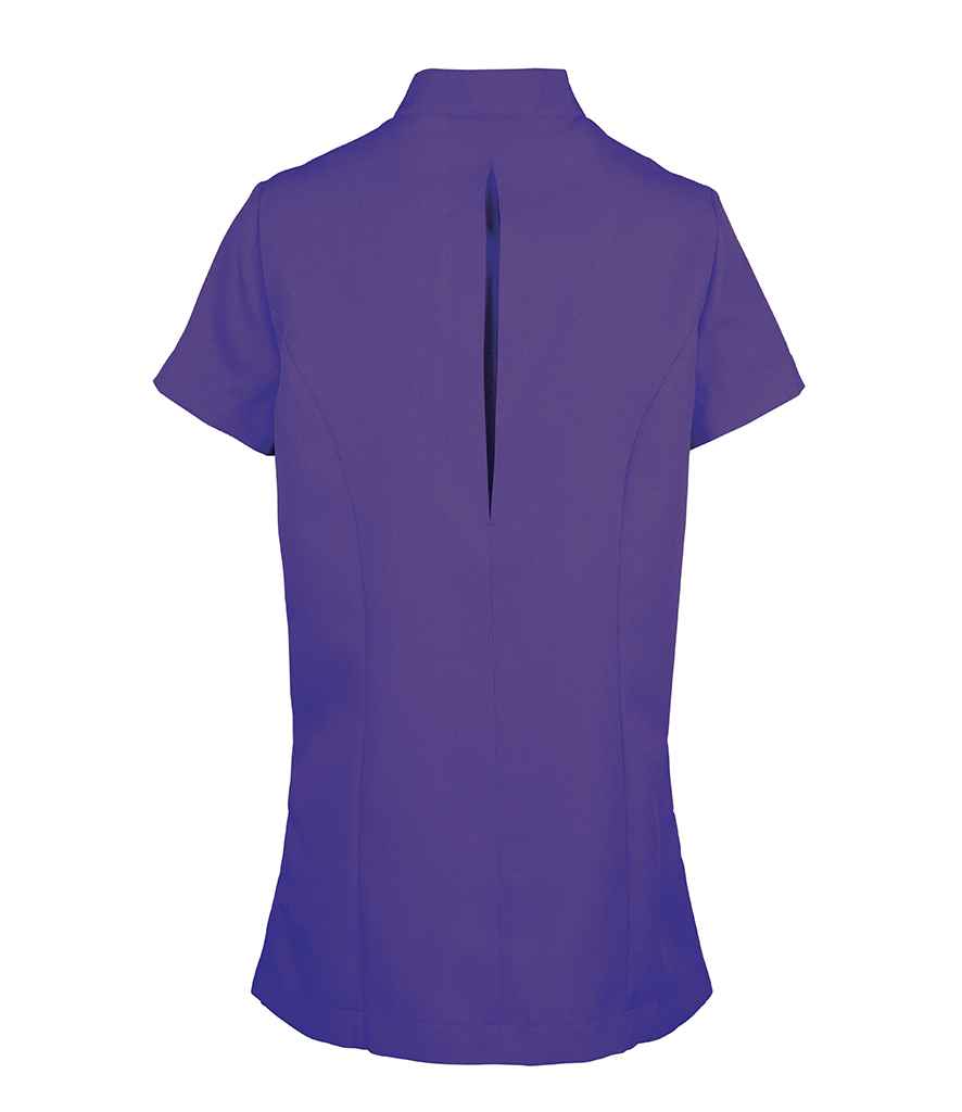 Premier Ladies Orchid Short Sleeve Tunic in by Premier — Custom branded clothing by Print Press, featuring premium embroidery produced in our specialist print lab in the UK.