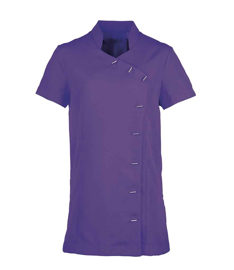 Premier Ladies Orchid Short Sleeve Tunic in Purple by Premier — Custom branded clothing by Print Press, featuring premium embroidery produced in our specialist print lab in the UK.