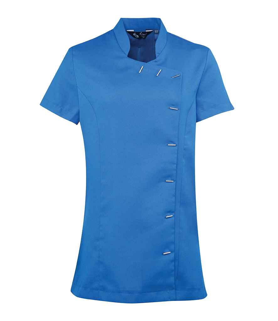 Premier Ladies Orchid Short Sleeve Tunic in by Premier — Custom branded clothing by Print Press, featuring premium embroidery produced in our specialist print lab in the UK.