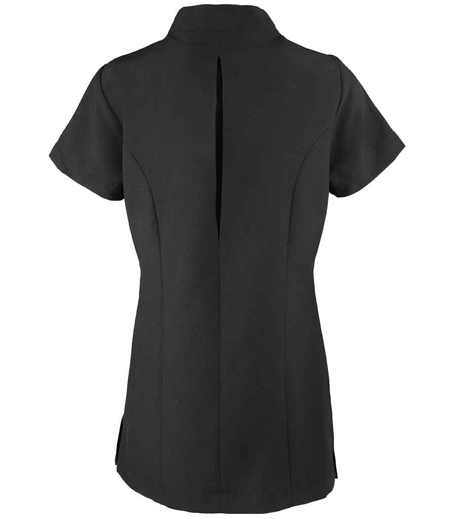 Premier Ladies Blossom Short Sleeve Tunic in by Premier — Custom branded clothing by Print Press, featuring premium embroidery produced in our specialist print lab in the UK.
