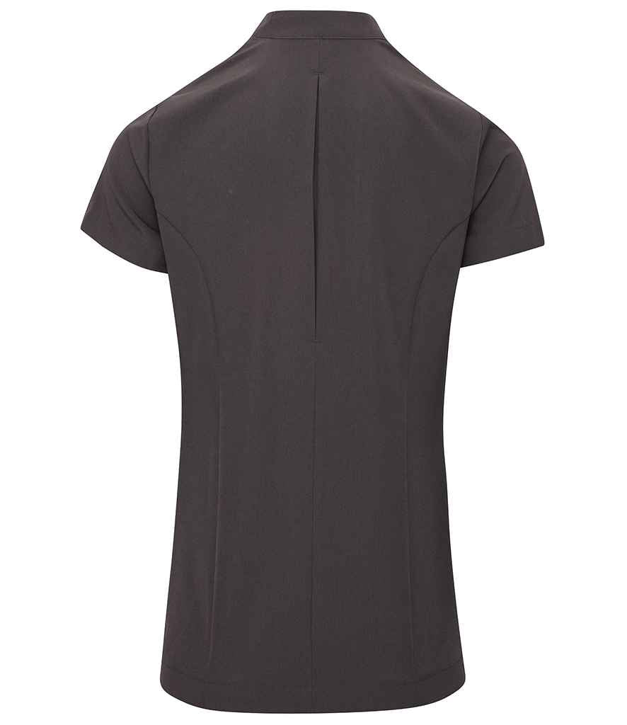 Premier Ladies Blossom Short Sleeve Tunic in by Premier — Custom branded clothing by Print Press, featuring premium embroidery produced in our specialist print lab in the UK.