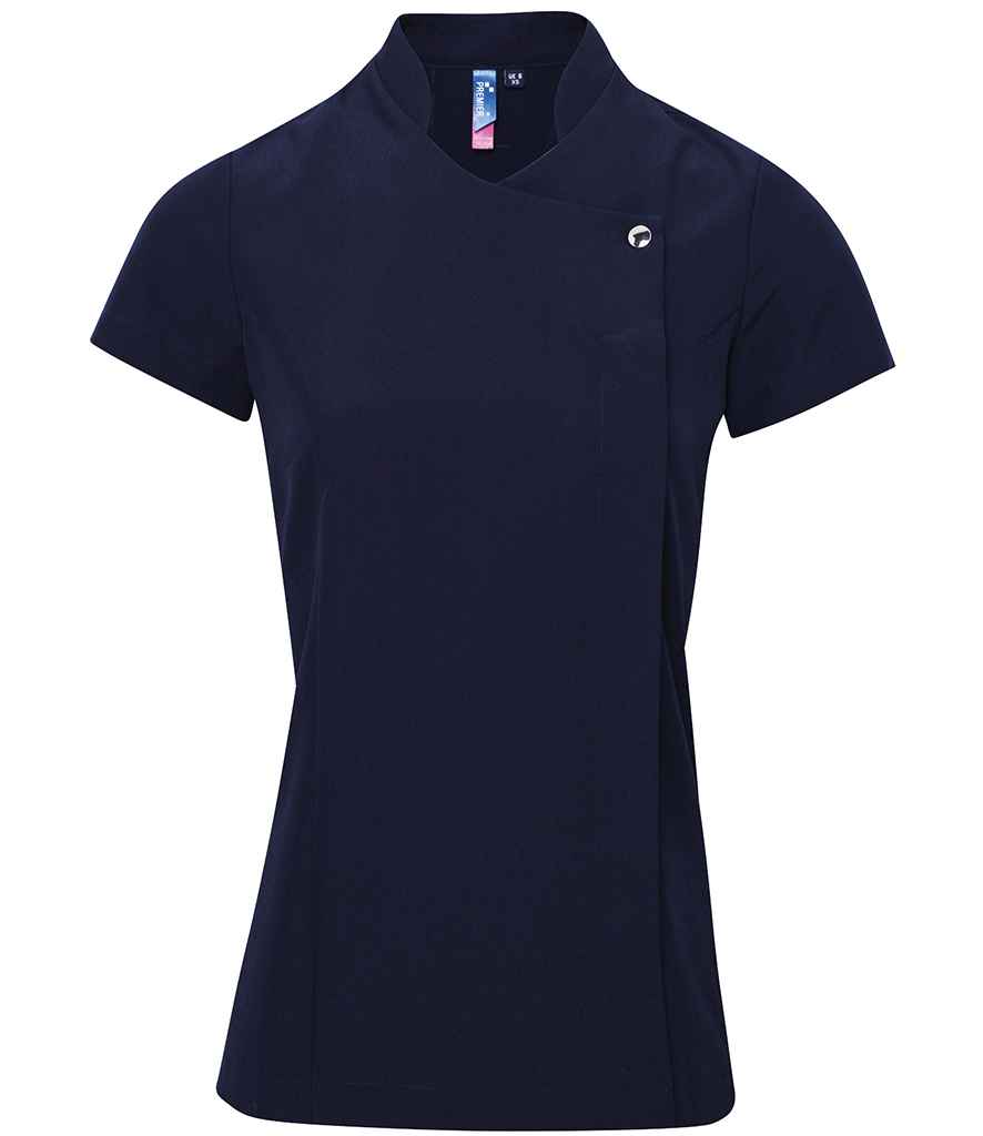 Premier Ladies Blossom Short Sleeve Tunic in by Premier — Custom branded clothing by Print Press, featuring premium embroidery produced in our specialist print lab in the UK.