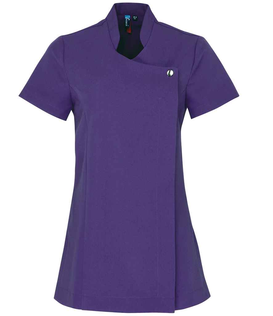 Premier Ladies Blossom Short Sleeve Tunic in by Premier — Custom branded clothing by Print Press, featuring premium embroidery produced in our specialist print lab in the UK.