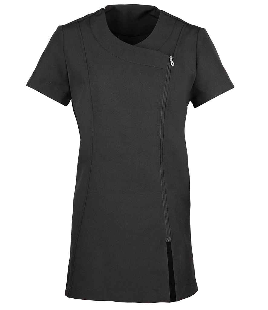 Premier Ladies Camellia Short Sleeve Tunic in by Premier — Custom branded clothing by Print Press, featuring premium embroidery produced in our specialist print lab in the UK.