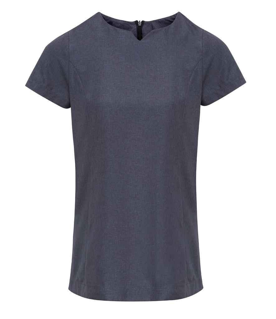 Premier Ladies Viola Tunic in Heather Black by Premier — Custom branded clothing by Print Press, featuring premium embroidery produced in our specialist print lab in the UK.