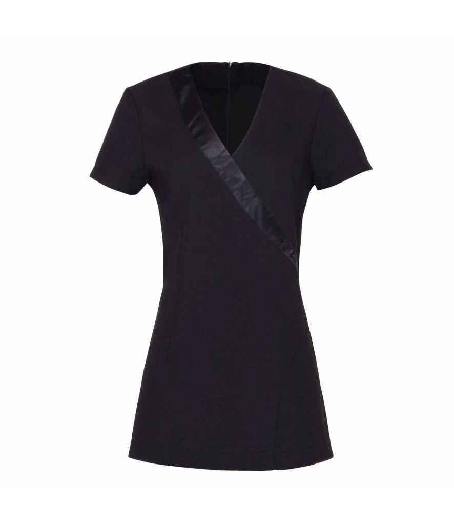 Premier Ladies Rose Short Sleeve Tunic in by Premier — Custom branded clothing by Print Press, featuring premium embroidery produced in our specialist print lab in the UK.