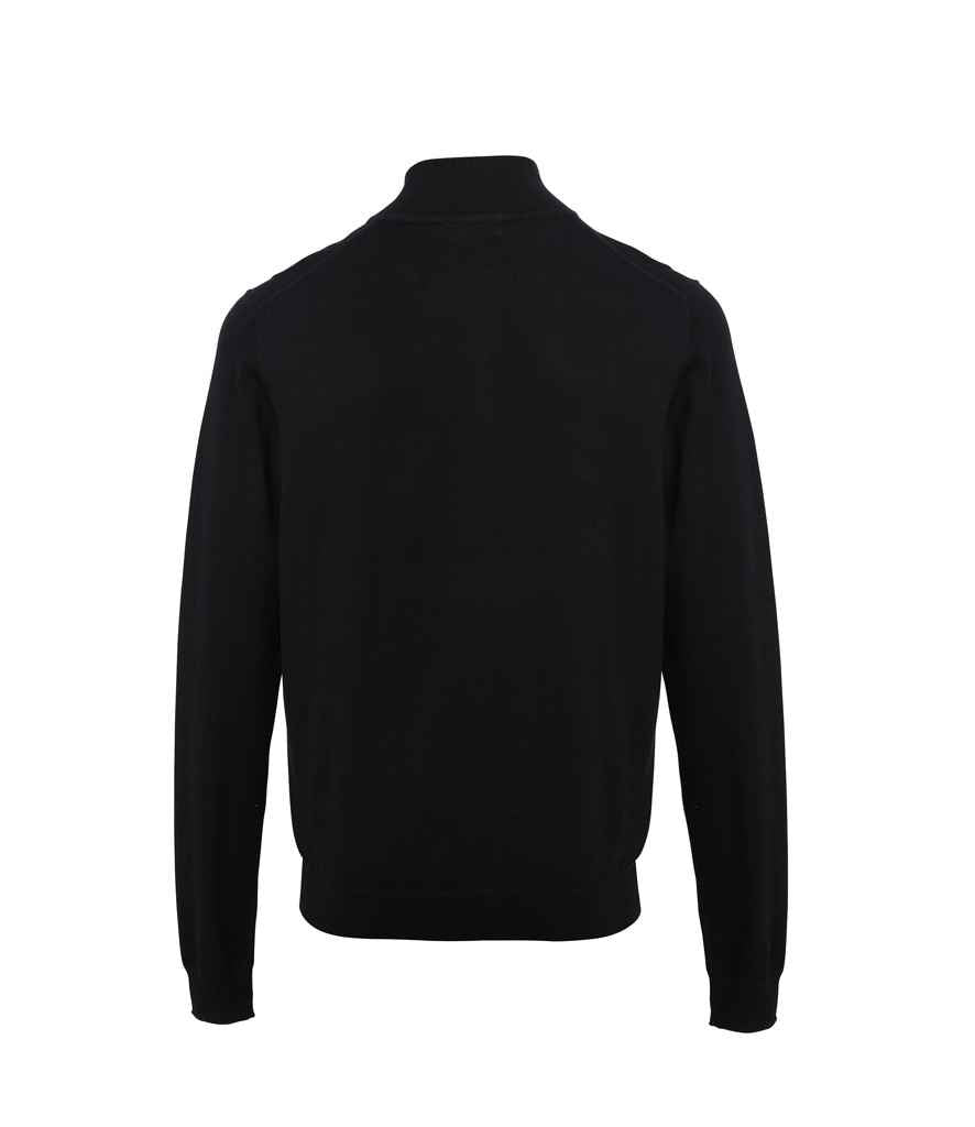 Premier Zip Neck Sweater in by Premier — Custom branded clothing by Print Press, featuring premium embroidery produced in our specialist print lab in the UK.