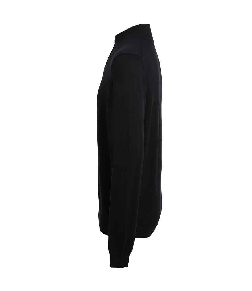 Premier Zip Neck Sweater in by Premier — Custom branded clothing by Print Press, featuring premium embroidery produced in our specialist print lab in the UK.
