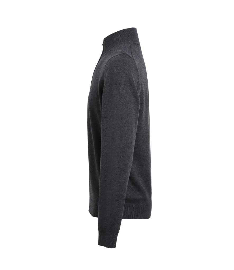 Premier Zip Neck Sweater in by Premier — Custom branded clothing by Print Press, featuring premium embroidery produced in our specialist print lab in the UK.