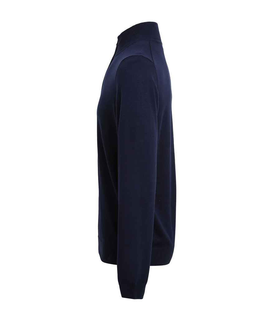 Premier Zip Neck Sweater in by Premier — Custom branded clothing by Print Press, featuring premium embroidery produced in our specialist print lab in the UK.