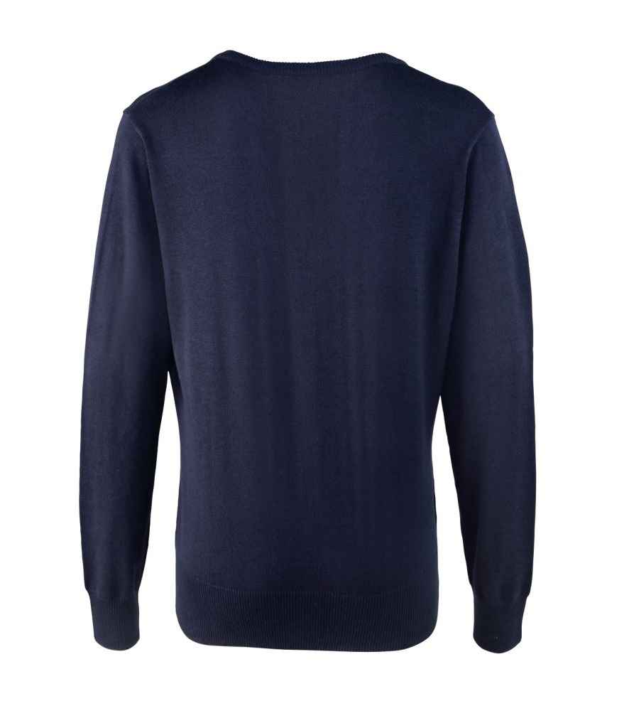 Premier Ladies Knitted Cotton Acrylic V Neck Sweater in by Premier — Custom branded clothing by Print Press, featuring premium embroidery produced in our specialist print lab in the UK.