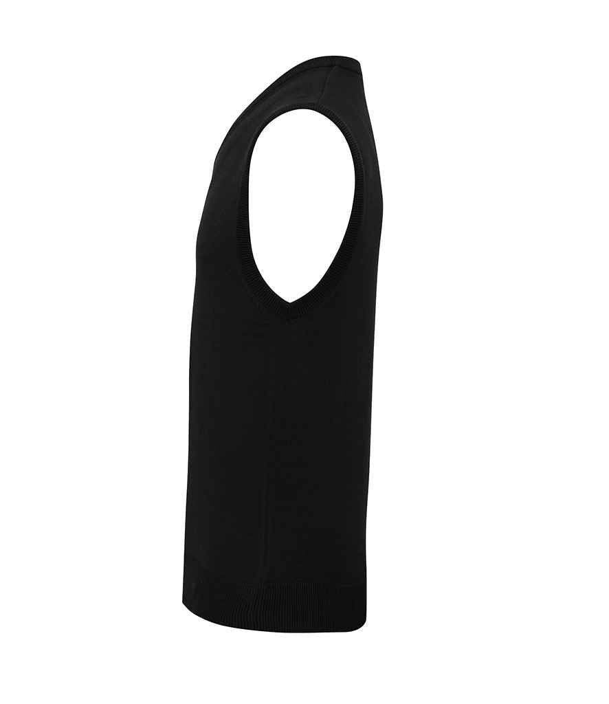 Premier Sleeveless Cotton Acrylic V Neck Sweater in by Premier — Custom branded clothing by Print Press, featuring premium embroidery produced in our specialist print lab in the UK.