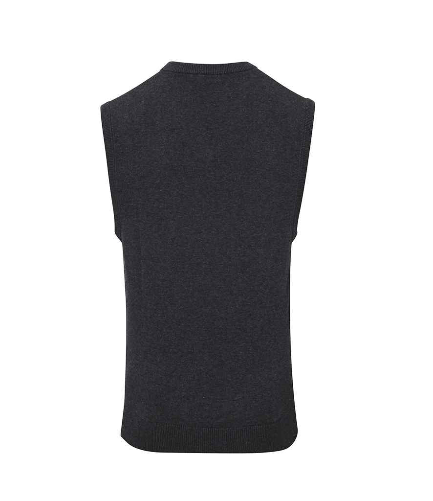 Premier Sleeveless Cotton Acrylic V Neck Sweater in by Premier — Custom branded clothing by Print Press, featuring premium embroidery produced in our specialist print lab in the UK.