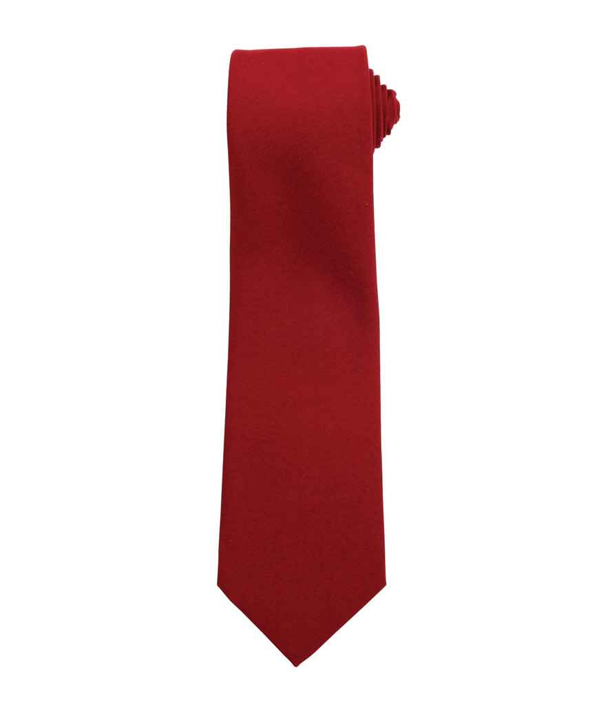 Premier Work Tie in ONE Burgundy by Premier — Custom branded clothing by Print Press, featuring premium embroidery produced in our specialist print lab in the UK.