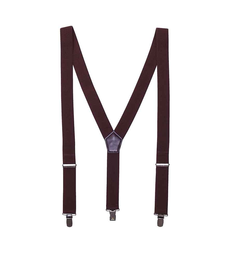 Premier Clip On Braces in ONE Brown by Premier — Custom branded clothing by Print Press, featuring premium embroidery produced in our specialist print lab in the UK.