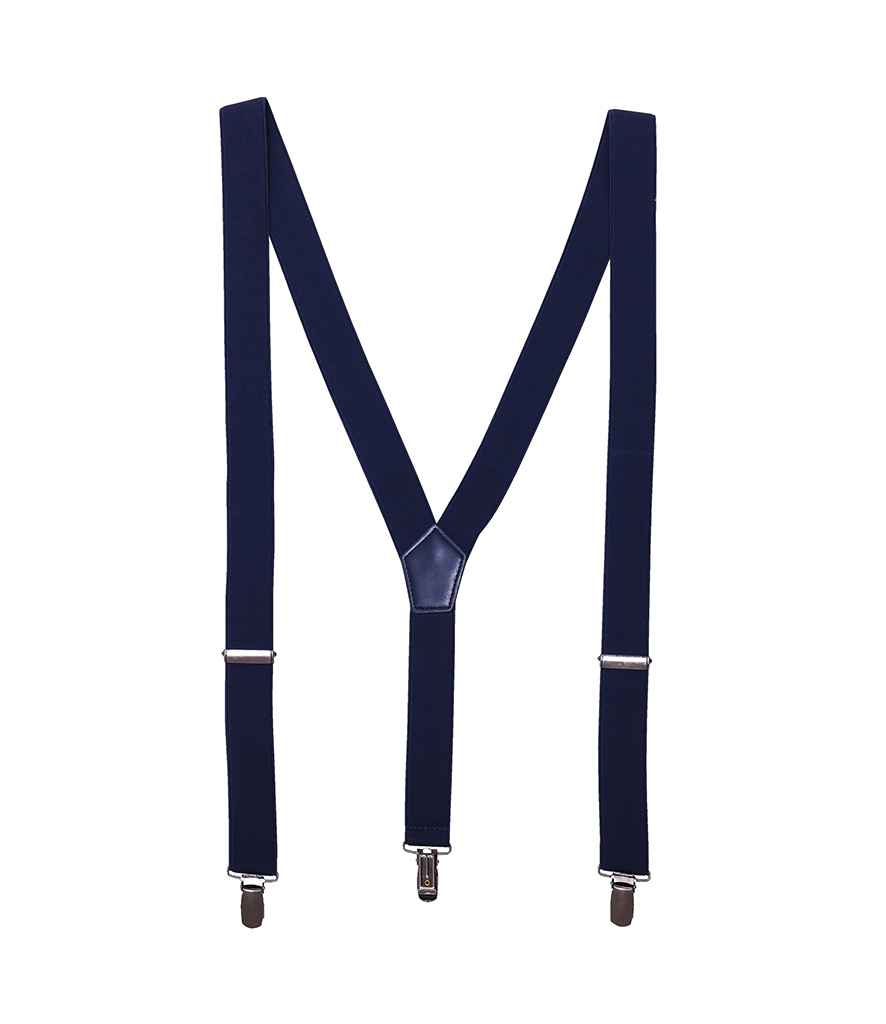 Premier Clip On Braces in ONE Navy by Premier — Custom branded clothing by Print Press, featuring premium embroidery produced in our specialist print lab in the UK.