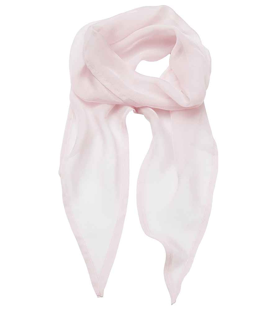Premier 'Colours' Chiffon Scarf in ONE Pink by Premier — Custom branded clothing by Print Press, featuring premium embroidery produced in our specialist print lab in the UK.