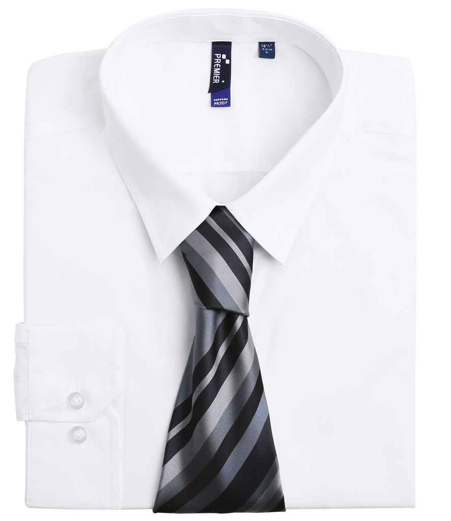 Premier Multi Stripe Tie in ONE Grey by Premier — Custom branded clothing by Print Press, featuring premium embroidery produced in our specialist print lab in the UK.