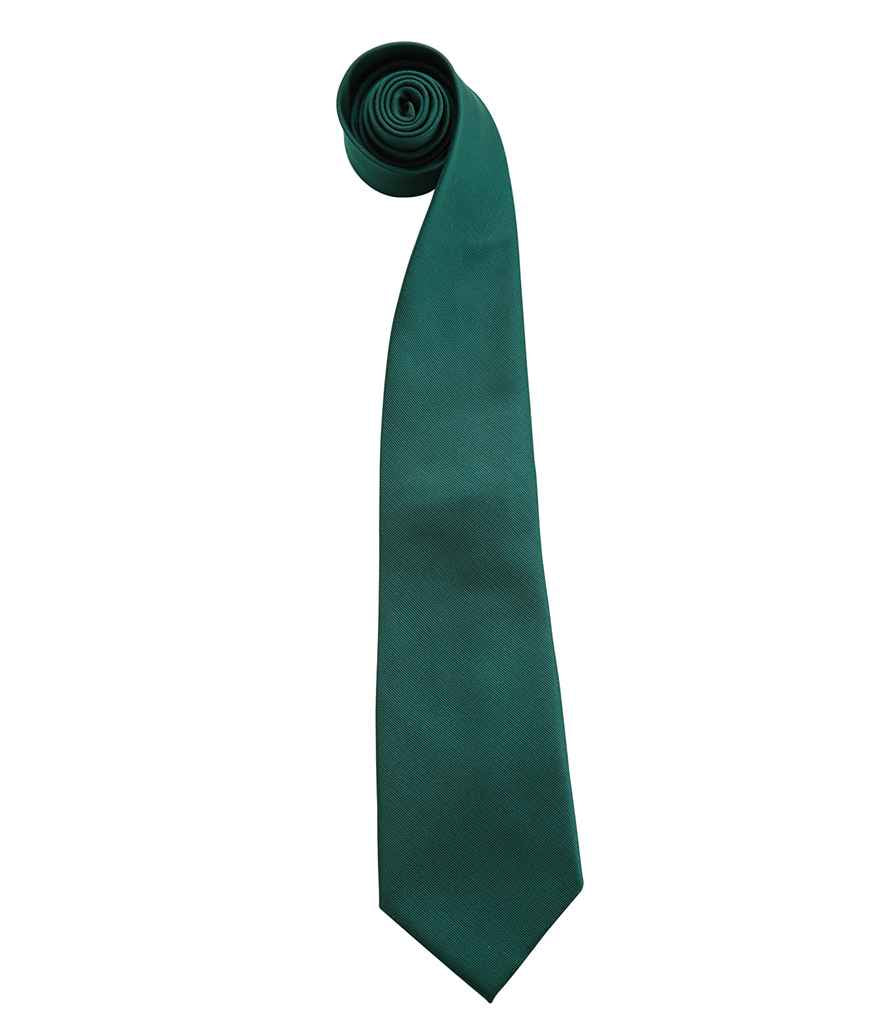 Premier 'Colours' Fashion Tie in ONE Bottle Green by Premier — Custom branded clothing by Print Press, featuring premium embroidery produced in our specialist print lab in the UK.
