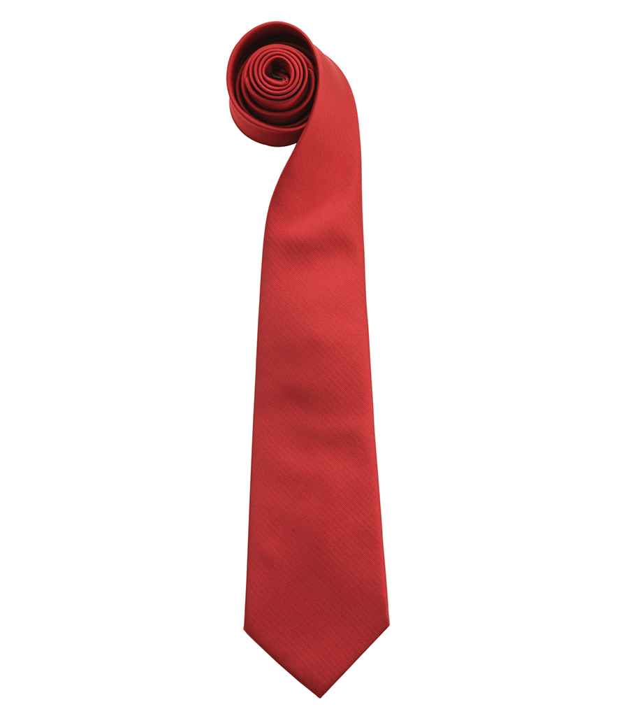 Premier 'Colours' Fashion Tie in ONE Burgundy by Premier — Custom branded clothing by Print Press, featuring premium embroidery produced in our specialist print lab in the UK.